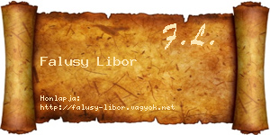 Falusy Libor névjegykártya
